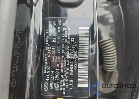 2015 Hyundai Genesis 3.8L из США, поврежденный, VIN KMHGN4JE3FU021133